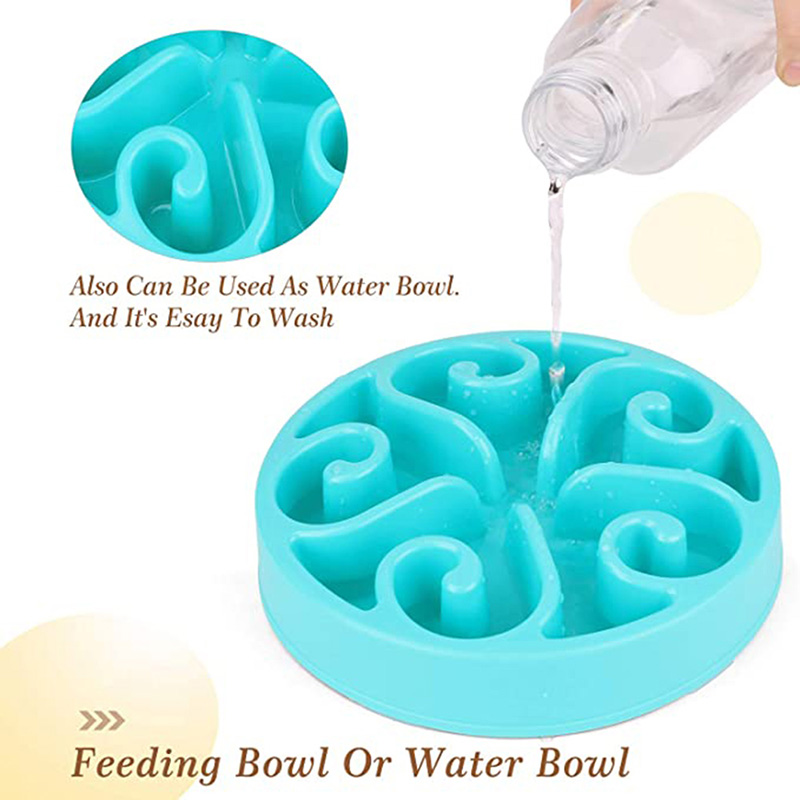Bol pour chien, alimentation lente, mangeoire pour chiens, chats et animaux de compagnie, plat à manger en plastique, bol, nourriture pour chats, assiette anti-déglutition